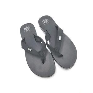Reef Men's Fanning Bottle Opener Flip Flops Thongs Slides Black Size 10